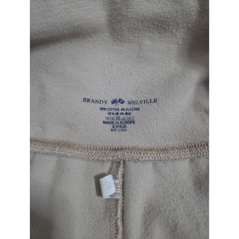 Brandy Melville Tan High Waisted Flare Yoga Pants Wide Leg Beige Small - Picture 5 of 6